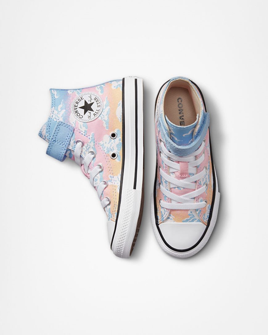 Dívčí Boty Vysoké Converse Chuck Taylor All Star Easy-On Cloud Gazer Blankyt Oranžové Růžové | CZ CIJP34